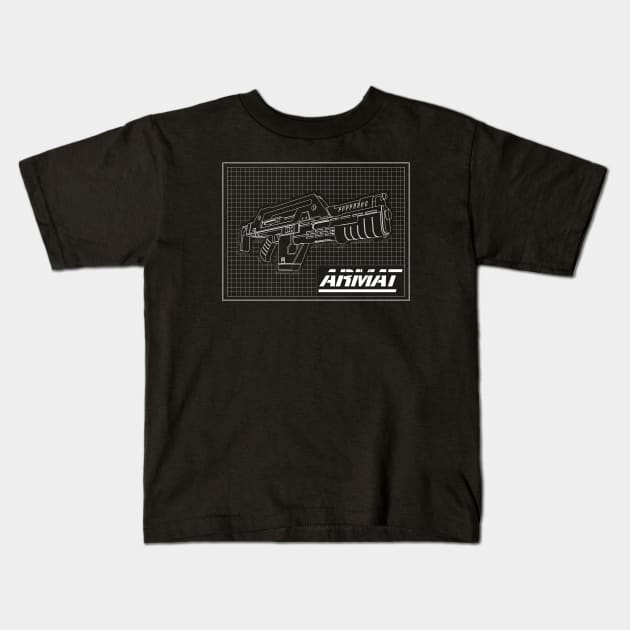 Armat Blueprint Kids T-Shirt by CCDesign